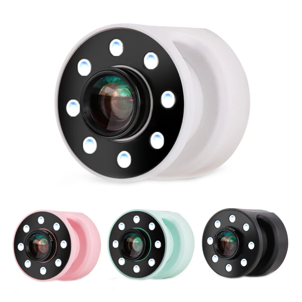 

2 in 1 Mobile Phone LED Selfie Ring Light Fill Light Supplement Flash Light with 0.67X Wide Angle Lens Rechargeable Selfie Light