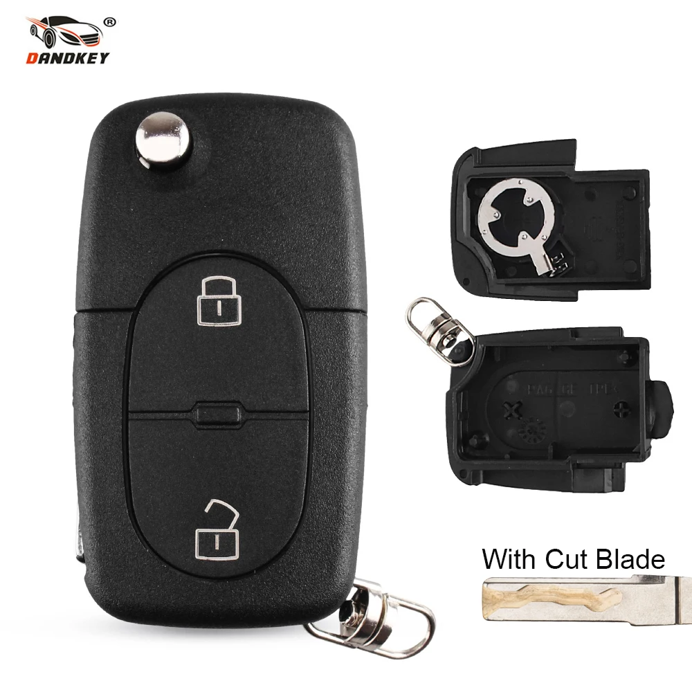 DANDKEY 2 Buttons Car-styling Folding Flip Remote Key Case Shell Cover For AUDI A2 A3 A4 A6 A8 TT | Автомобили и мотоциклы