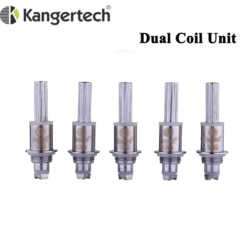 5 шт./лот Kanger модернизированная двойная катушка 0.8ohm, 1.0ohm, 1.2ohm, 1.5ohm, 1.8ohm для Protank 3, Aerotank Mega, аэро бак мини распылитель