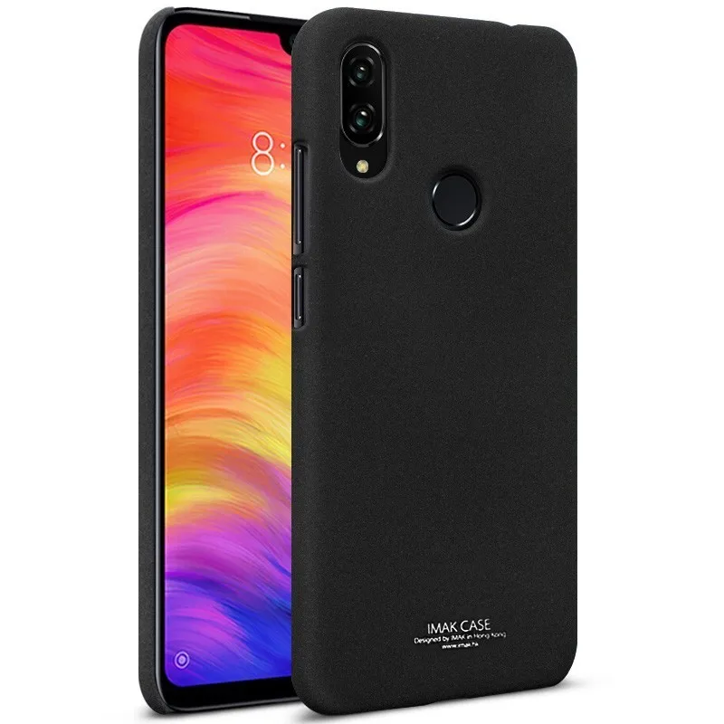 Чехол IMAK для Xiaomi Redmi Note 7, ковбойская серия, Матовый Жесткий чехол на заднюю панель, чехол для Xiaomi Redmi Note 7 Pro 7 s, 6,3 дюймов - Цвет: Black