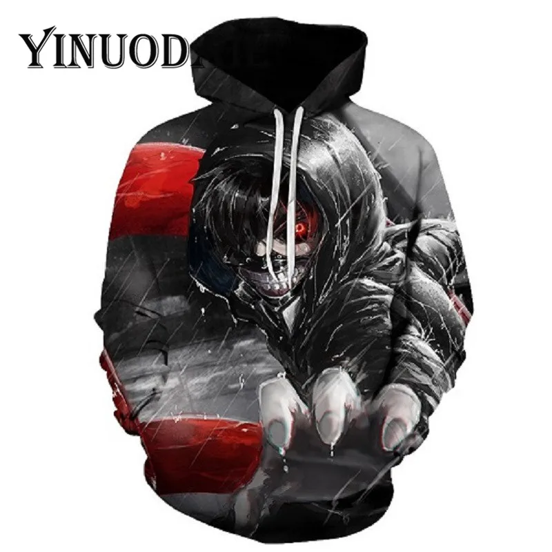 

Fans Made Tokyo Ghoul 3D Hoodies Hip Hop Sweatshirt for Men Anime Street Style Cosplay Costume