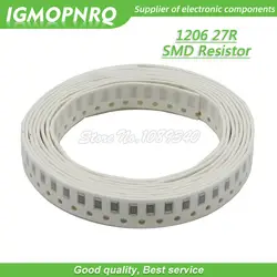 100 шт. 1206 SMD резистор 1% сопротивление сопротивления 27 Ом резистор проволочного чипа 0,25 W 1/4W 27R IGMOPNRQ