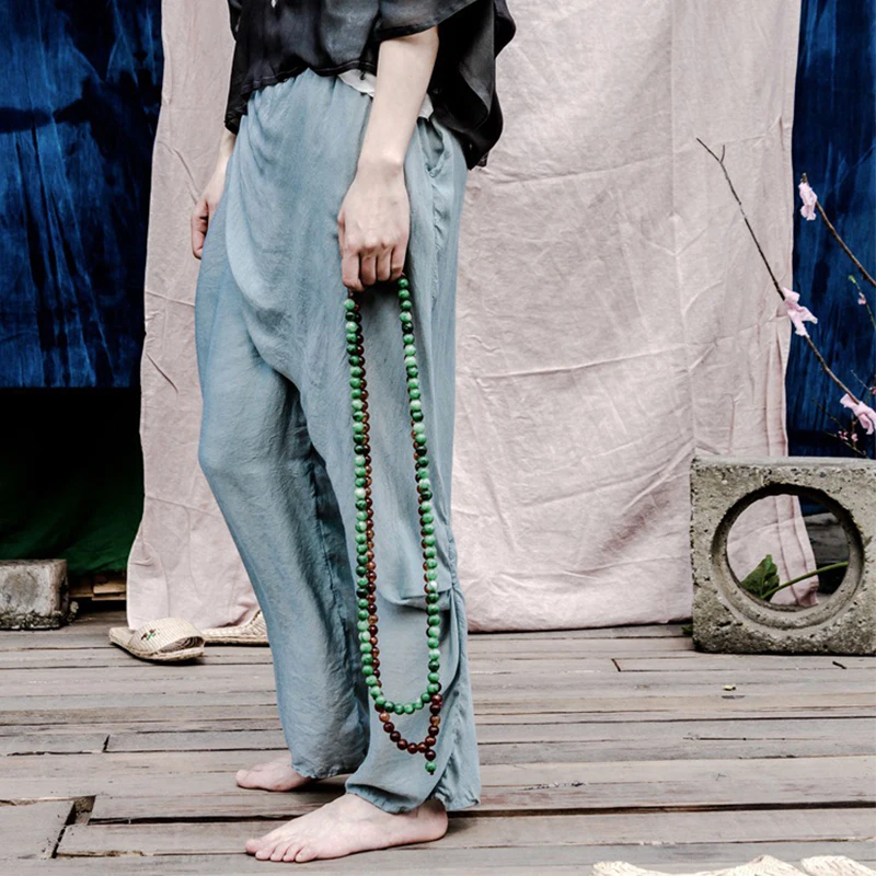 silk summer trousers