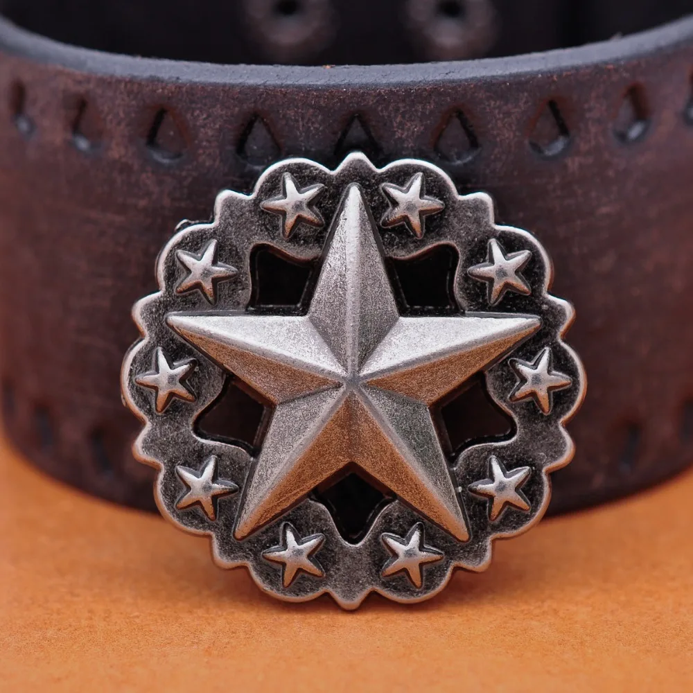 3.6x3.6cm 10pcs Punk Vintage Silver Western Texas Star Stud Rivet  Leathercraft Saddle Conchos For Leather Rivet Back - Jewelry Findings &  Components - AliExpress