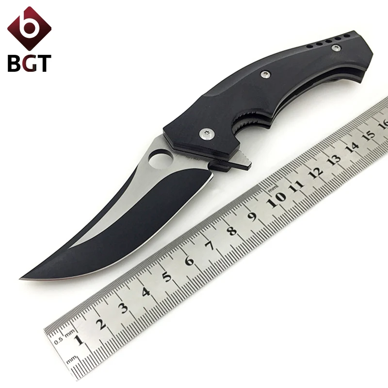

BGT C196 S30V Upswept Blade Folding Knife Combat Camping Hunting Tactical Knives EDC Survival Tools Ball Bearing G10 Handle