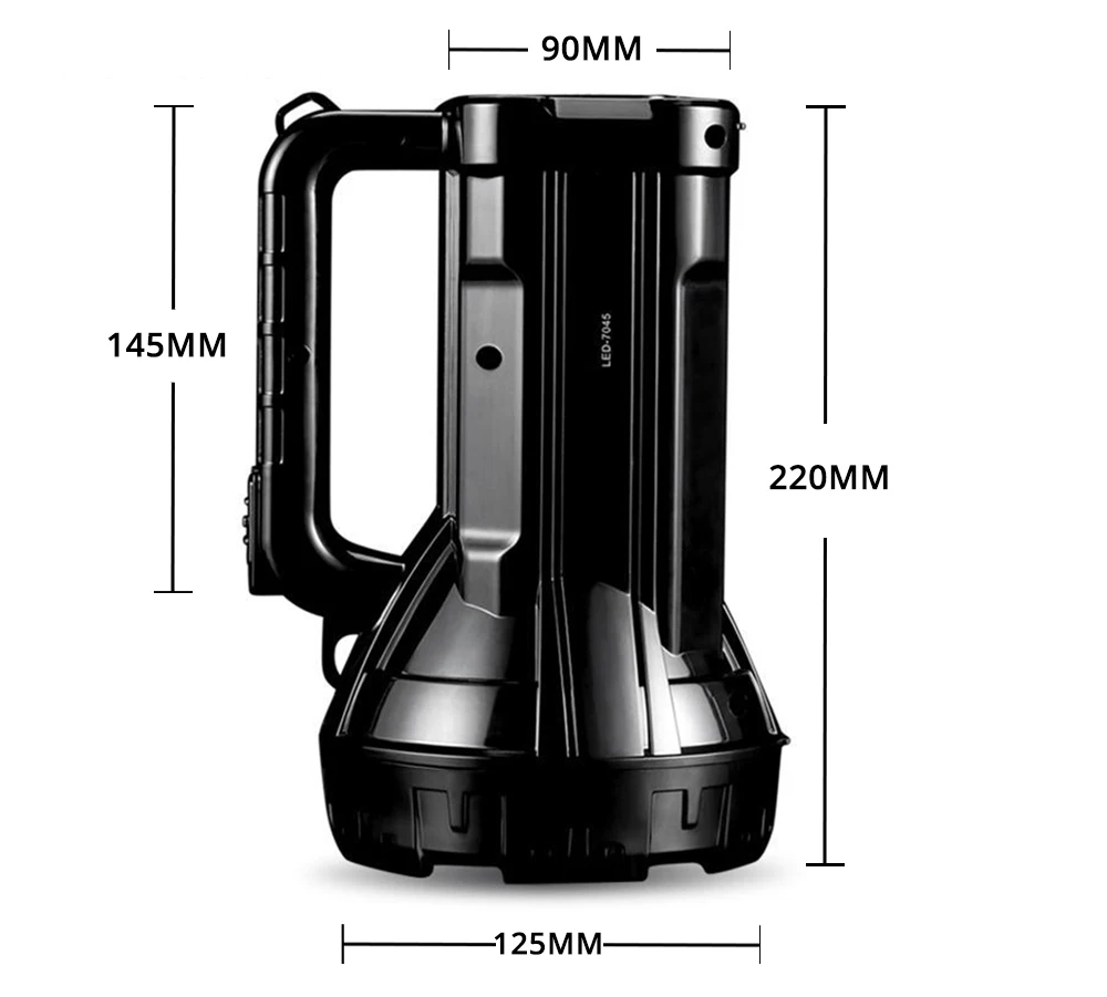 Перезаряжаемые яркий светодиодный фонарик 20 Вт высокой мощности 500 m прожекторы встроенный 2800 mAh литиевая батарея два режима работы