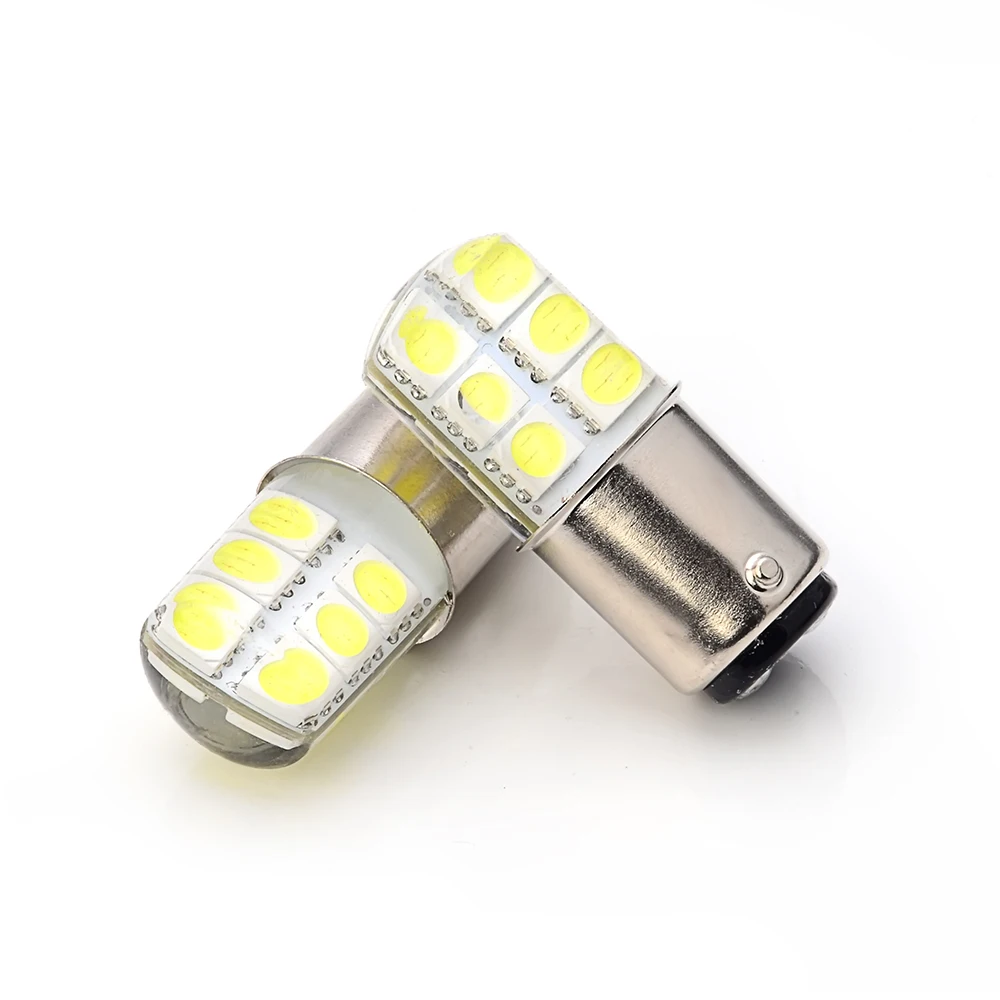 4 шт. 1157 P21/5 Вт Bay15d S25 светодиодный 12SMD 12V 1W силикагель автомобильный стоп Парковка светильник красный/белый/желтый