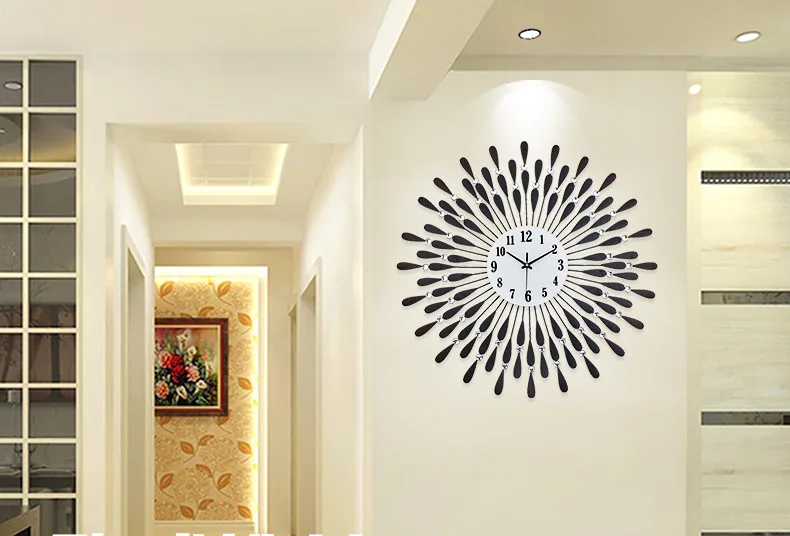 3D настенные часы в европейском стиле, креативные часы для гостиной, настенные часы для домашнего декора, современный дизайн, минимализм, кварцевые бесшумные настенные часы