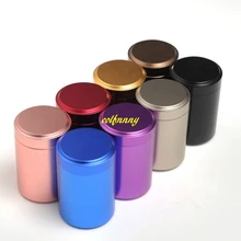 100 шт./лот 45*65 мм металлических банок Чайники заварочные мини Caddy герметичные контейнеры для путешествий Чай коробка Титан сплав чайный заварник коробка хранение чая коробки