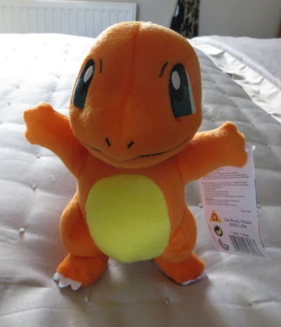 Подлинный Bulbasaur Squirtle Charmander LITTEN rowlet EEVEE Wobbuffet Celebi Mudkip ARCANINE плюшевая игрушка, прекрасный подарок - Цвет: Charmander