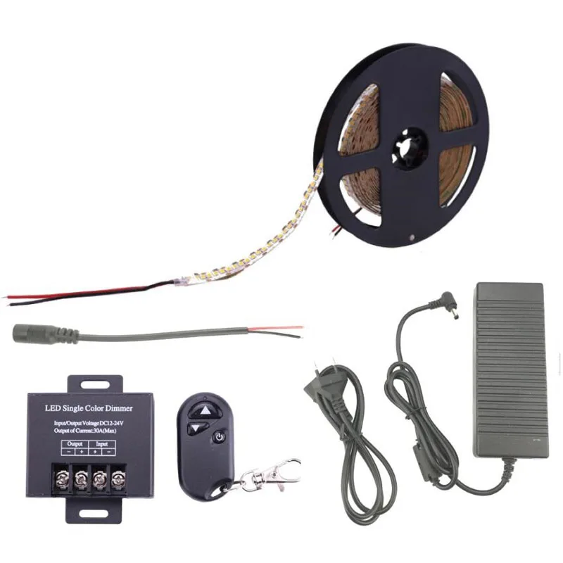 #Best LED Strip with Dimmer Switch Super Bright 5 Meter SMD 2835 240 led m 1200LEDS DC 12V Brightness Adjustable + Flexible Ruban