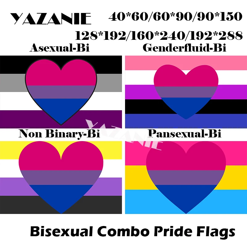 YAZANIE 128*192 см/160*240 см/192*288 СМ ЛГБТ Повседневный Genderfluid не бинарный Pansexual Би Радуга автомобиль руки Combo Pride Flags