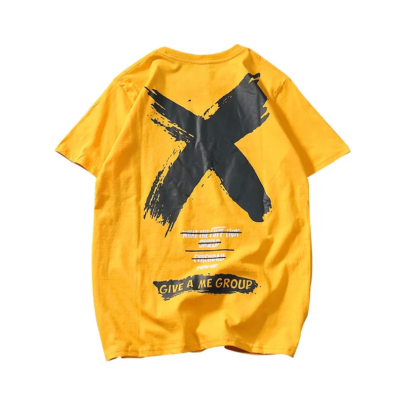 

National Hiphop Cross Youth Summer Short Sleeved Men's Loose Hip Hop Male O-neck Print Cotton T Shirt Hot Sale 2019 New Arrival