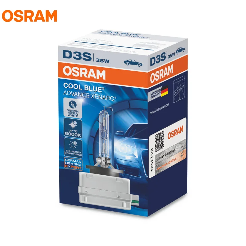 OSRAM D3S 35W 66340CBA 6000K холодный синий ксеноновый передний чистый белый светильник