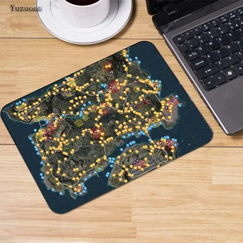 

Yuzuoan Blue Game Map Mouse Pad laptop notebook laptop tablets gaming mouse pad lock edge mouse pad office nonslip mouse mat