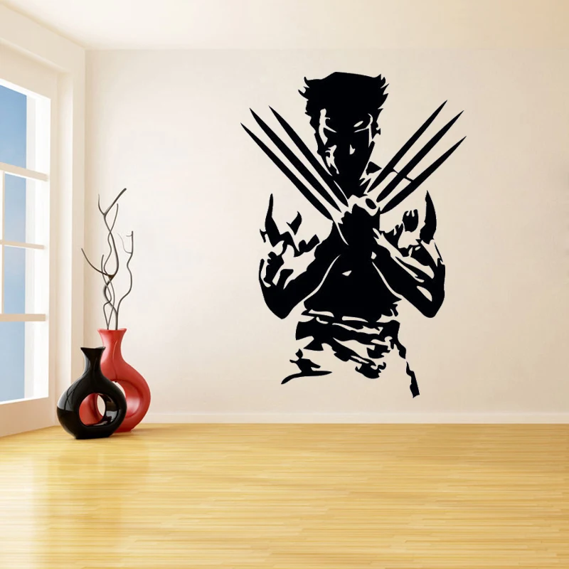 Silhouette Wolverine from X Men Wall Stickers for Living Room Home