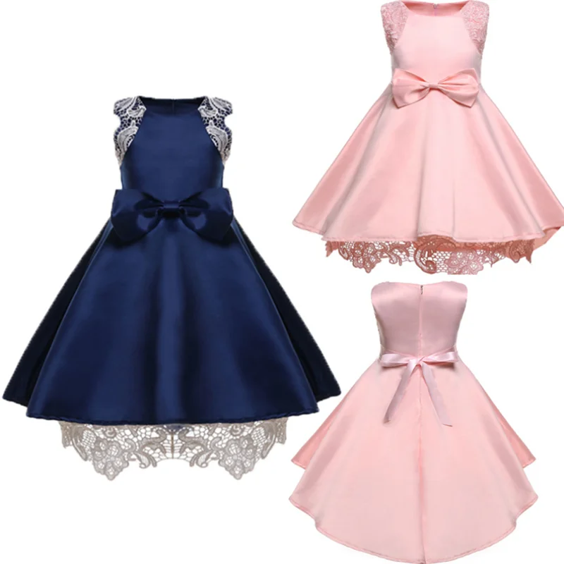 

Pink Little Boy European and American Flower Girl Dress Bow and Lace Fluffy Dress Party Princess Dress Temperament Princess