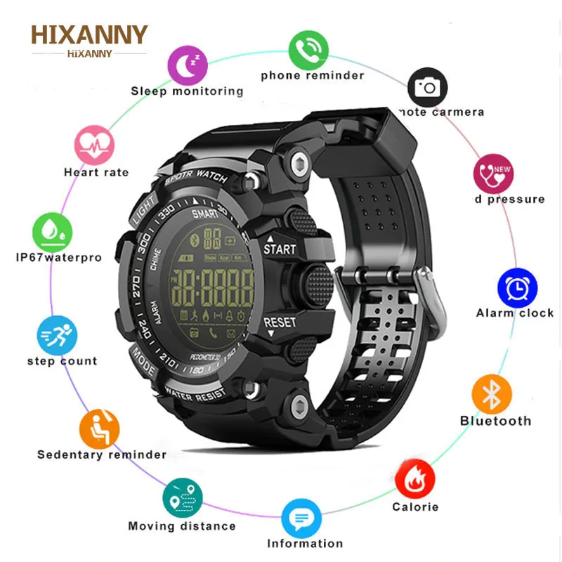

Land 1 Full touch screen Smart watch IP68 waterproof Bluetooth Sport fitness tracker Men Smartwatch For IOS Android Phone Reloj