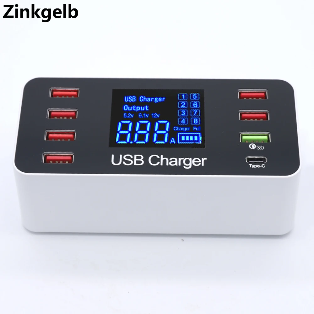 Многопортовая USB зарядная станция настольная универсальная Быстрая зарядка 3 0 Type