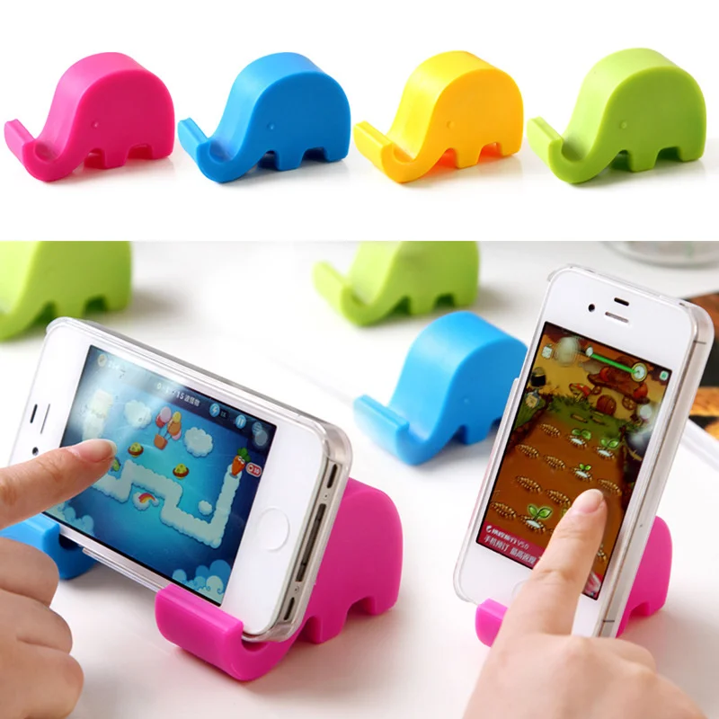 

4Colors Elephant Phone Holder for Tablet PC Phone Book Eco-friendly Plastic Stand for IPhone for IPhone Samsung Xiaomi Huawei