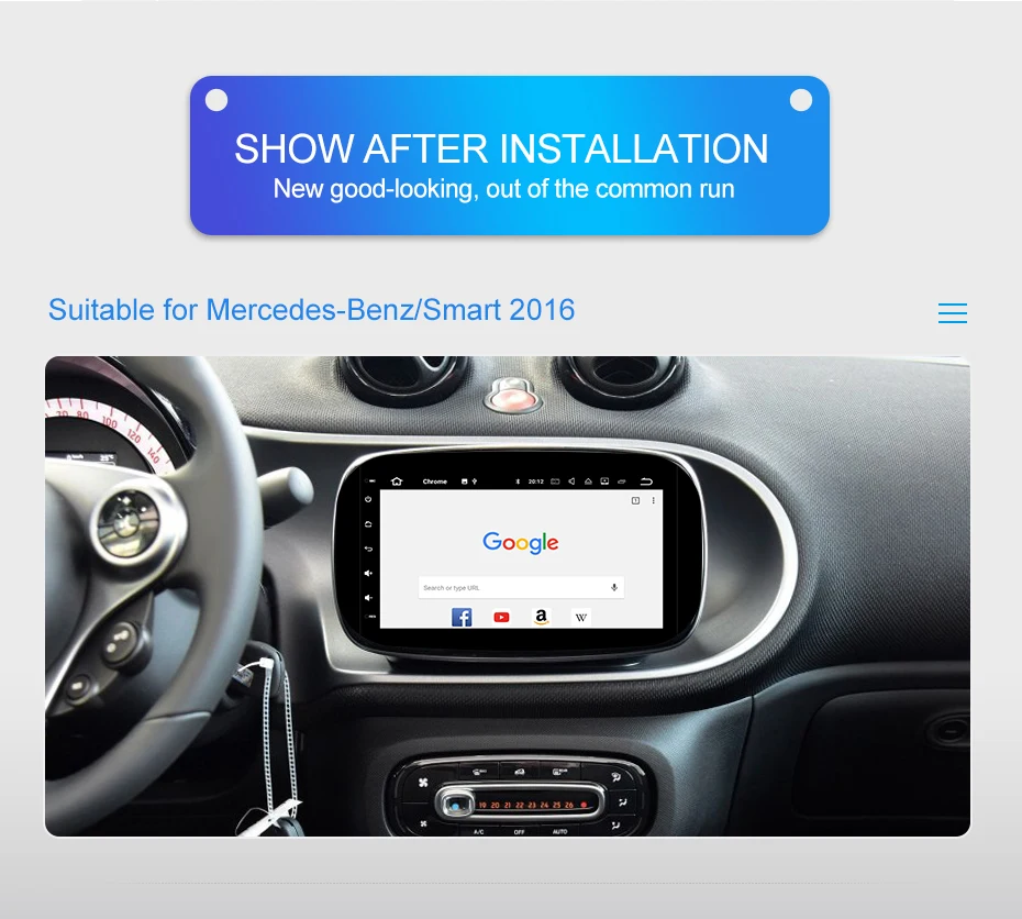 Cheap Isudar 1 Din Auto Radio Android 9 For Mercedes/Benz/SMART 2016 CANBUS Car Multimedia Player Octa Core RAM 4G ROM 64G DVR GPS DSP 4
