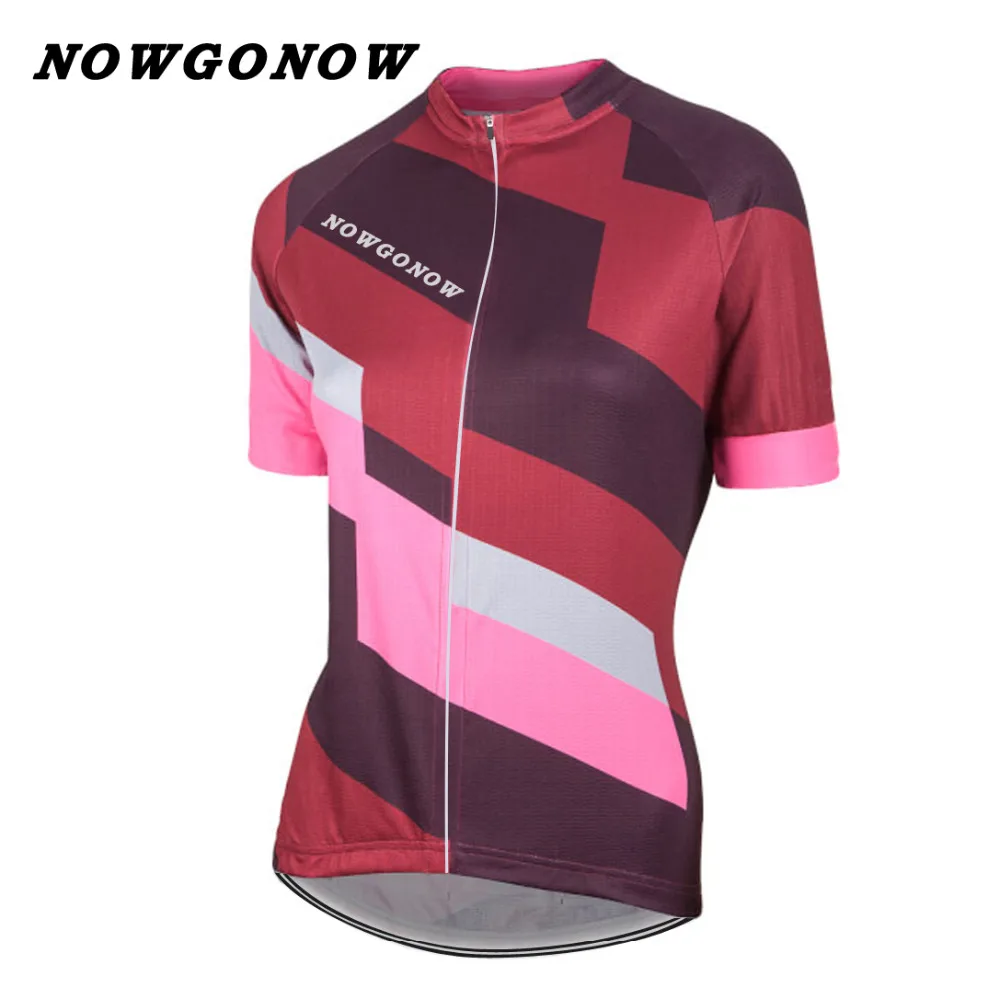 NOWGONOW cycling jersey women girl lady bike wear clothing team racing