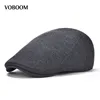 VOBOOM Cotton Men Women Soft Beret Flat Cap Driver Retro Vintage Soft Boina Casual Baker Newsboy Caps Cabbie Hat 312 ► Photo 1/6