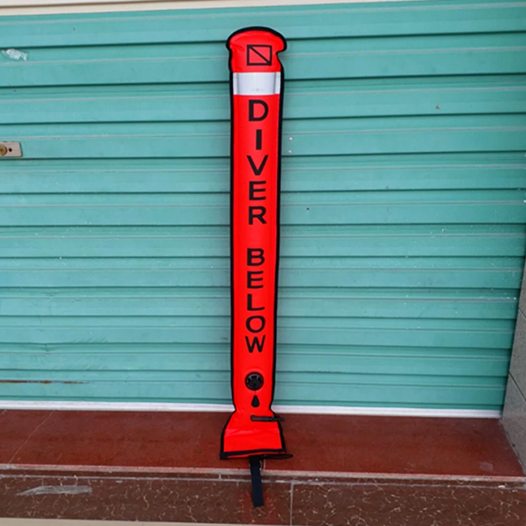 Nylon TPU Scuba Diving Diver Below Safety SMB Surface Marker Buoy & Dive Reel 18m Line Diving Buoy 