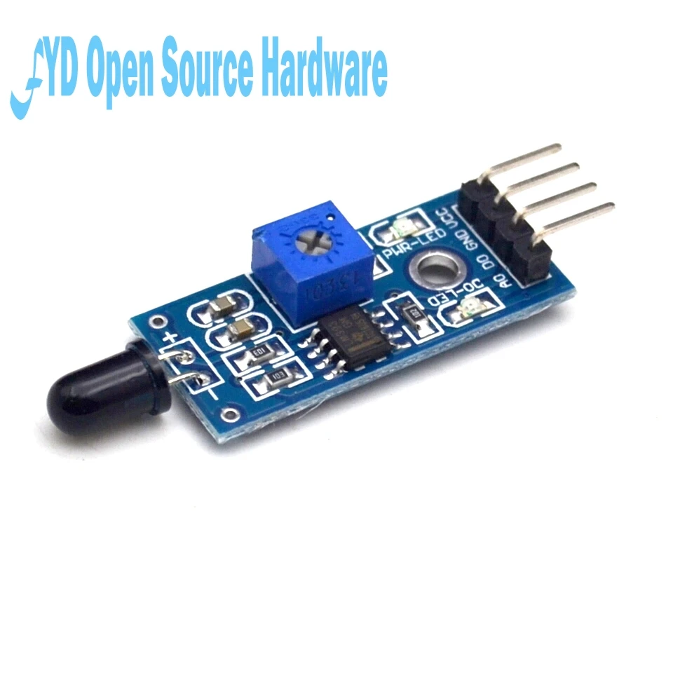

4pin Flame Sensor Fire Detection Module Ignition Source Detects Infrared Receiver