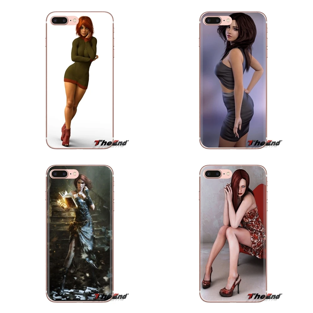 Silicone Phone Cases Cover 3d render women phone wallpaper For iPod Touch Apple iPhone 4 4S 5 5S SE 5C 6 6S 7 8 X XR XS Plus MAX |