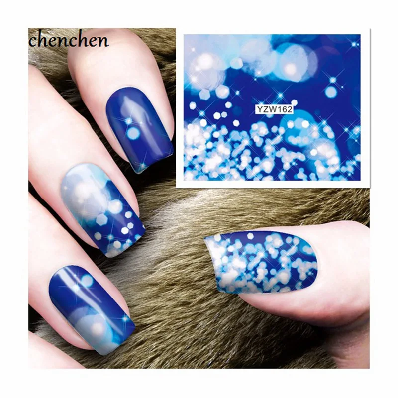 Water sticker for nails art all decorations sliders stary sky adhesive