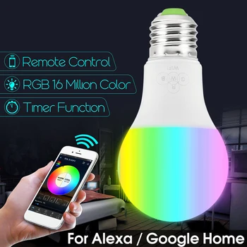 

LED Bulb Lamps 4.5W 7W RGB Magic WiFi Smart Light Bulb Work With Alexa and Google Assistant Dimmable LED Lamps Dropship
