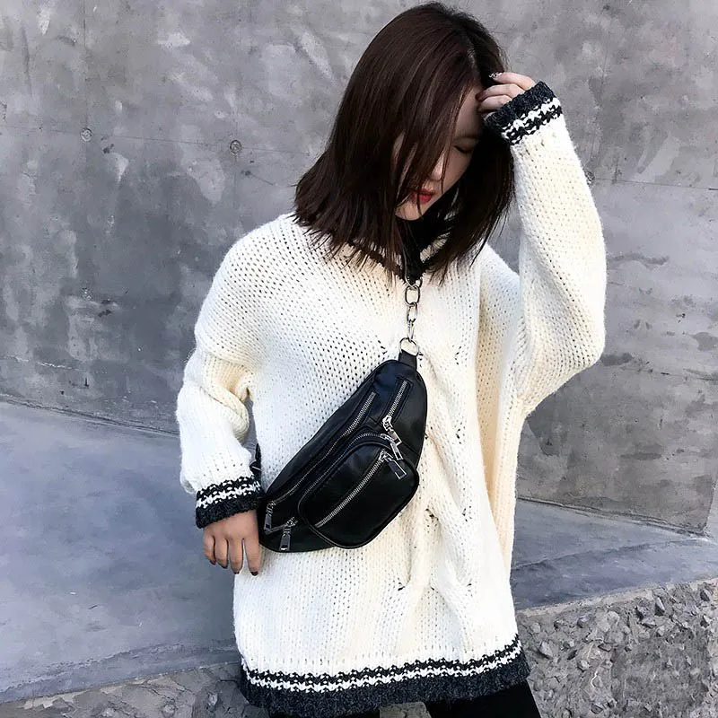 

Lady Waist Bag Unisex Multifunction Fanny Pack Fashion Leather Waist Pack Belt Bags Cool Packs Women Phone Bags Female Chest Bag