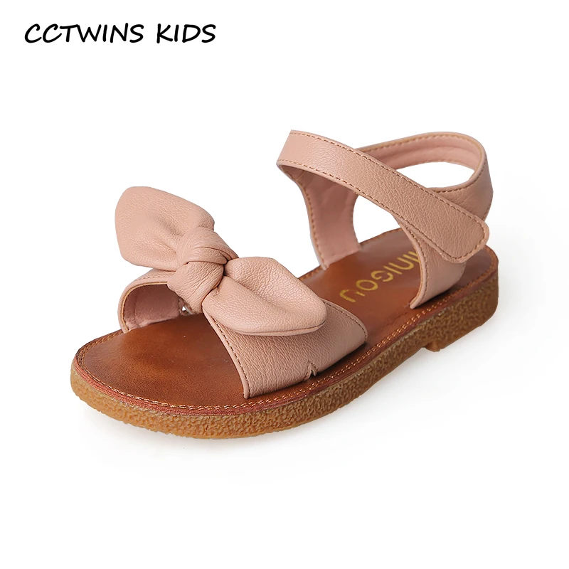 

CCTWINS Kids Shoes 2019 Summer Girls Fashion Party Dress Shoe Toddler Bow Children Flat Princess Baby Brand Sandals PS551