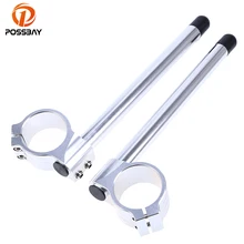 POSSBAY хром 50 мм Универсальный Гоночный Регулируемый мотоцикл зажим на руль вилка трубка для Honda Kawasaki Yamaha мотоцикл ручки