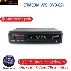 GT media V7S HD спутниковый ресивер ТВ коробка полный 1080 P + 1 шт. USB Wi-Fi DVB-S2 HD H.265 Поддержка CCcam powervu youtube телеприставке