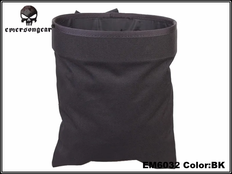 EMERSONGEAR, чехол-капелька, тактический, для мелочей, складной, дампа, чехол для страйкбола, военный, подсумок, сумка, Мультикам, черный, Drop pouch EM6032 - Цвет: BLACK