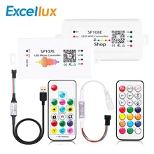 5-24 В ws2811 ws2812 контроллер Bluetooth музыка Wifi контроллер RF мини пиксель контроллер для светодиодной полосы ws2812 SP110E SP107E
