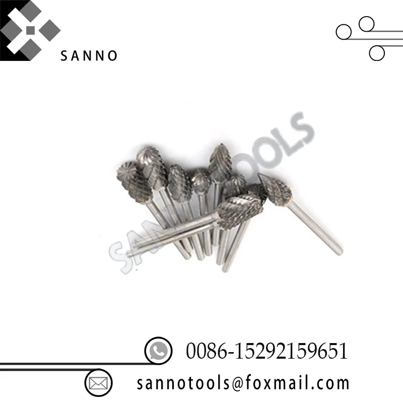 10pcs Shank Carbide Drill Bit Tungsten Solid Carbide Rotary Files Diamond Burrs Set Rotary Tool for Woodworking Drilling Carving (3)