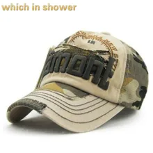 Бейсбольная кепка с вышитыми буквами, камуфляжная кепка в стиле хип-хоп, регулируемая, хлопковая, камуфляжная, винтажная Кепка, изогнутая, летняя, Прямая поставка