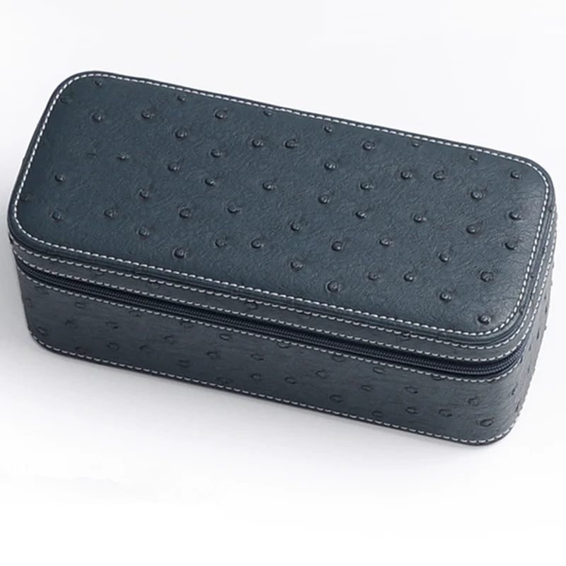 8 Slots Leather Watch Case Storage Box Ostrich Skin Watch Collection Luxury Box Organizer Holder For Men