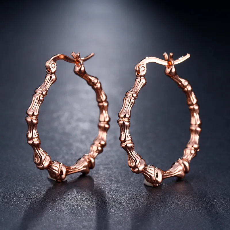 

SLBRIDAL Fashion Jewelry Bijoux Anti-allergic Earring Charm Stud Earrings Women New Trendy Silver Rose Gold Girls Daily Earrings