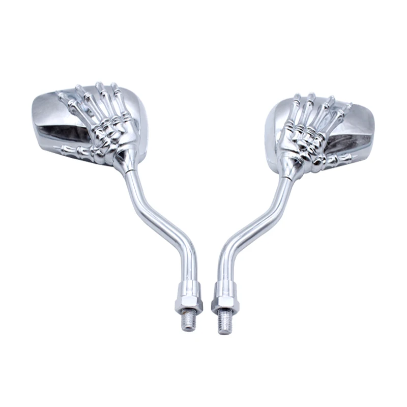 Roaopp 10MM Motorcycle Skeleton Mirrors For Harley Suzuki Kawasaki Honda Kymco Vespa SYM BMW Buell Aprilia Triumph Ducati KTM