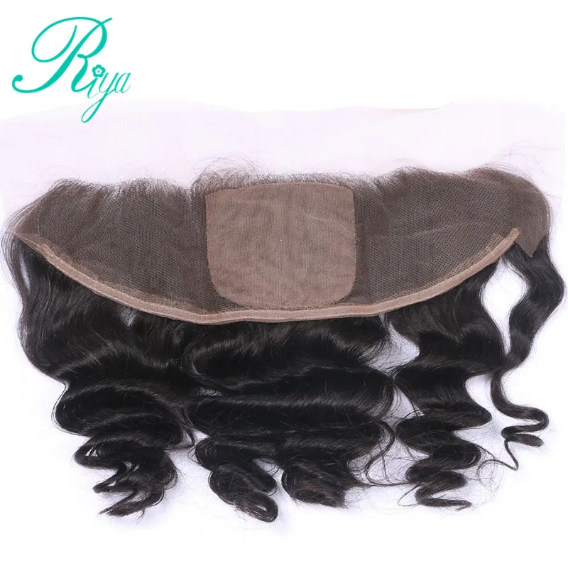 loose wave bundles with 13X4 silk base frontal closure (2)