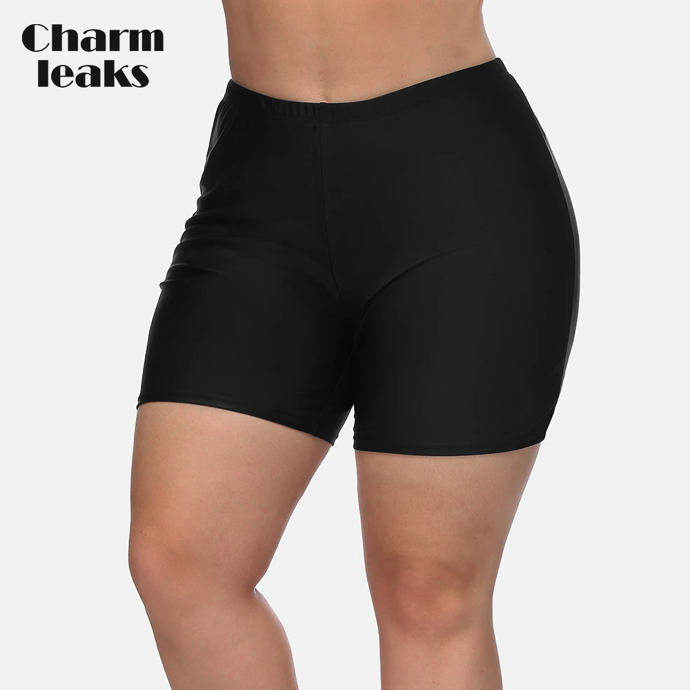 Charmleaks Women High Waist Plus Size Swimming Shorts Ladies Plus Size Bikini Bottom Swimwear Briefs Boardshort Swimming Trunks Two Piece Separates Aliexpress