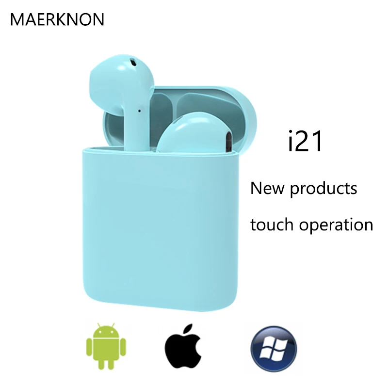 

MAERKNON i21 TWS Wireless Bluetooth Headset Exercise Headset Touch Operation In-ear Stereo 2019 New Postage Package
