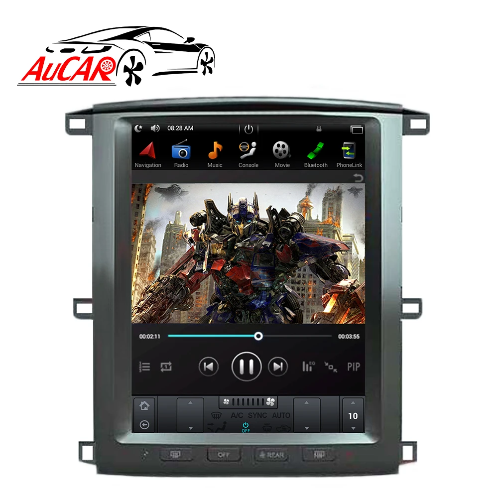 Flash Deal Android Tesla Car DVD for Toyota Land Cruier L100 2003 - 2007 car audio radio multimedia system gps navigation car dvd IPS AUX 5