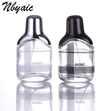 Nbyaic 1 шт. 35 мл Черный Серебряный парфюмерный стеклянный Косметическая бутыль с распылителем пустая бутылка суб-бутылка портативная дорожная бутылка