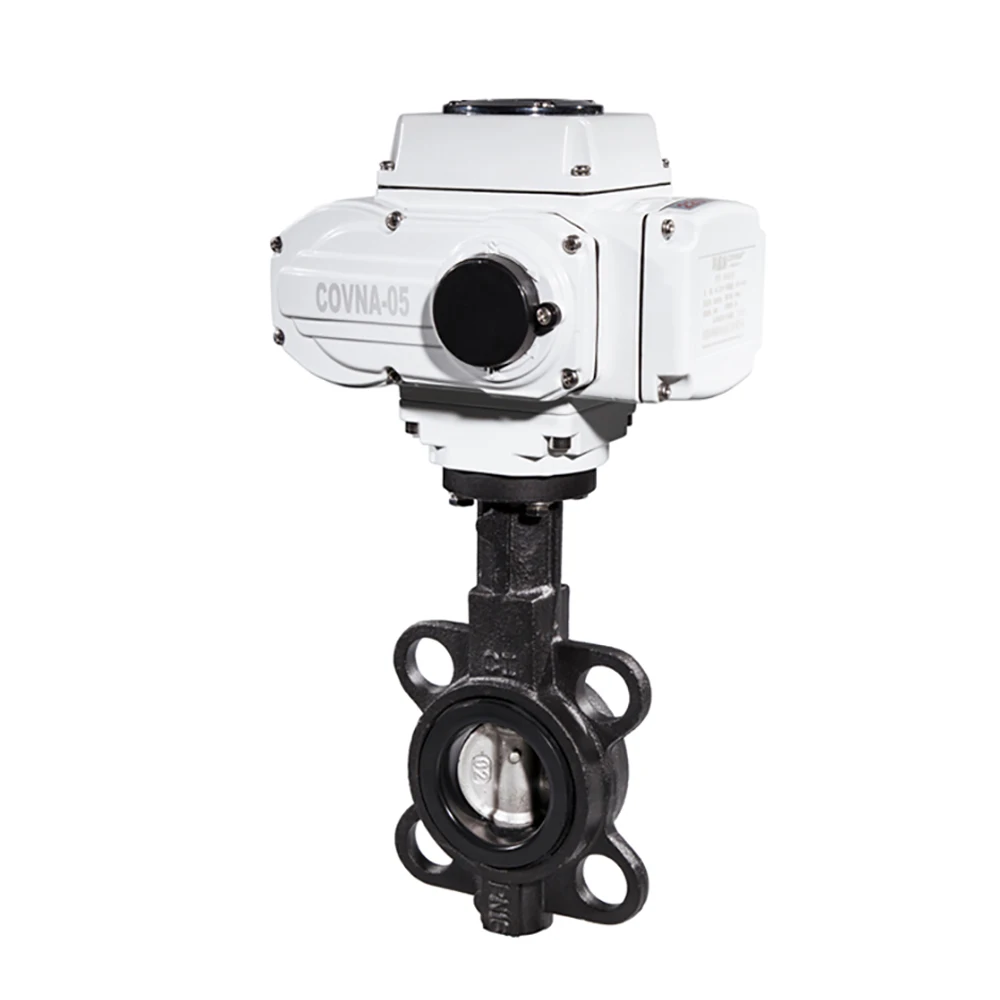 5 дюймовые вафли чугун моторный Дроссельный клапан на Off Тип DN125 Electric Butterfly клапан с Нержавеющая сталь диск из EPDM