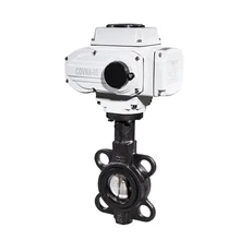 5 дюймовые вафли чугун моторный Дроссельный клапан на Off Тип DN125 Electric Butterfly клапан с Нержавеющая сталь диск из EPDM